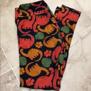 Lularoe one size dinosaur leggings